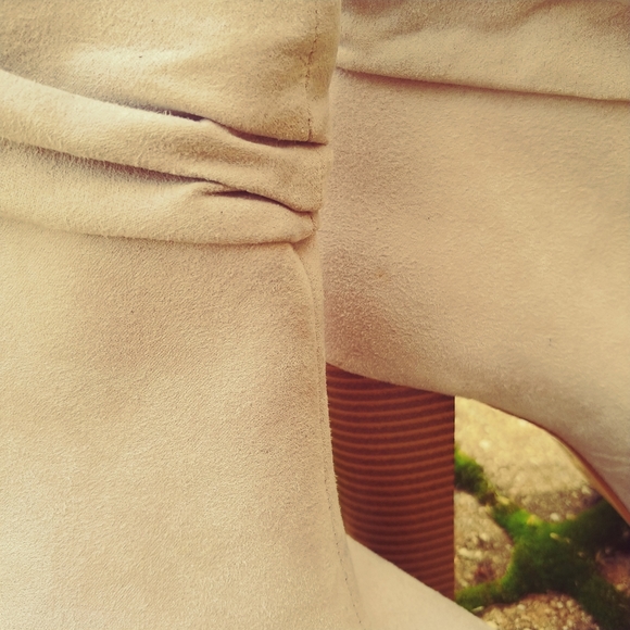 EXPRESS Open-toed, Faux Suede Boot - Picture 2 of 5